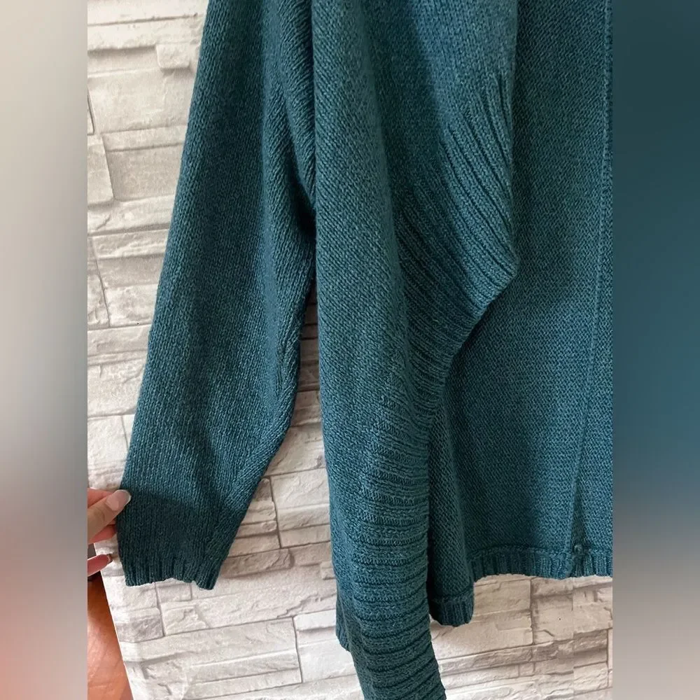 Soft Surroundings || Women’s Turquoise Cotton Waterfall Butterfly Large Kimono